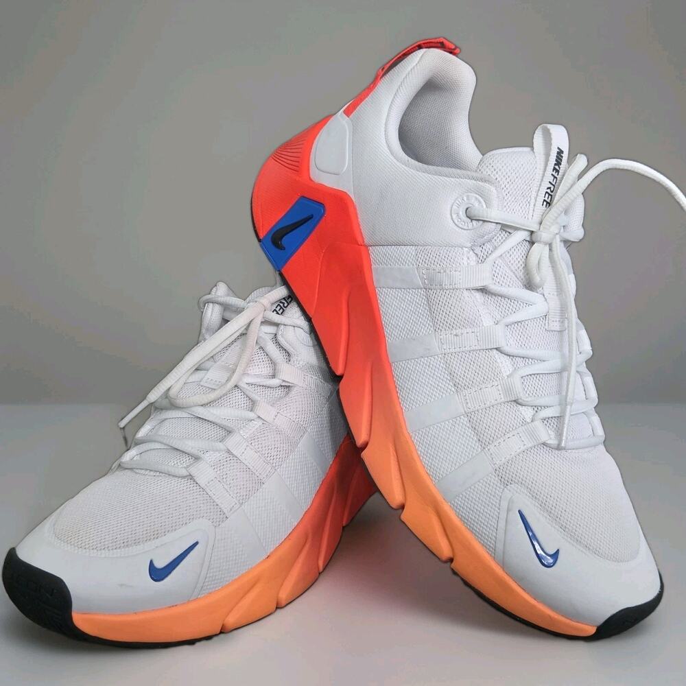 Nike Free Metcon 7 II7405-102 Men's US 11 Summits White Bright Crimson Orange